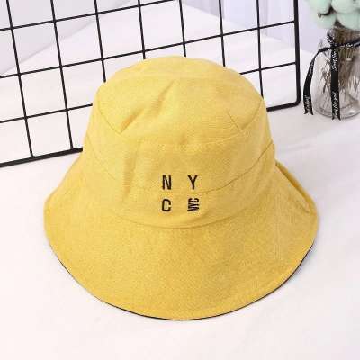 Embroidery Custom Logo Fishing Bucket Cap Double Sided Wear Cotton Custom Portable Basin Cap